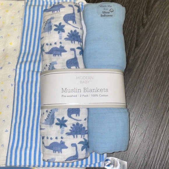 Six Swaddle Blankets (2 New) - Picture 3 of 3